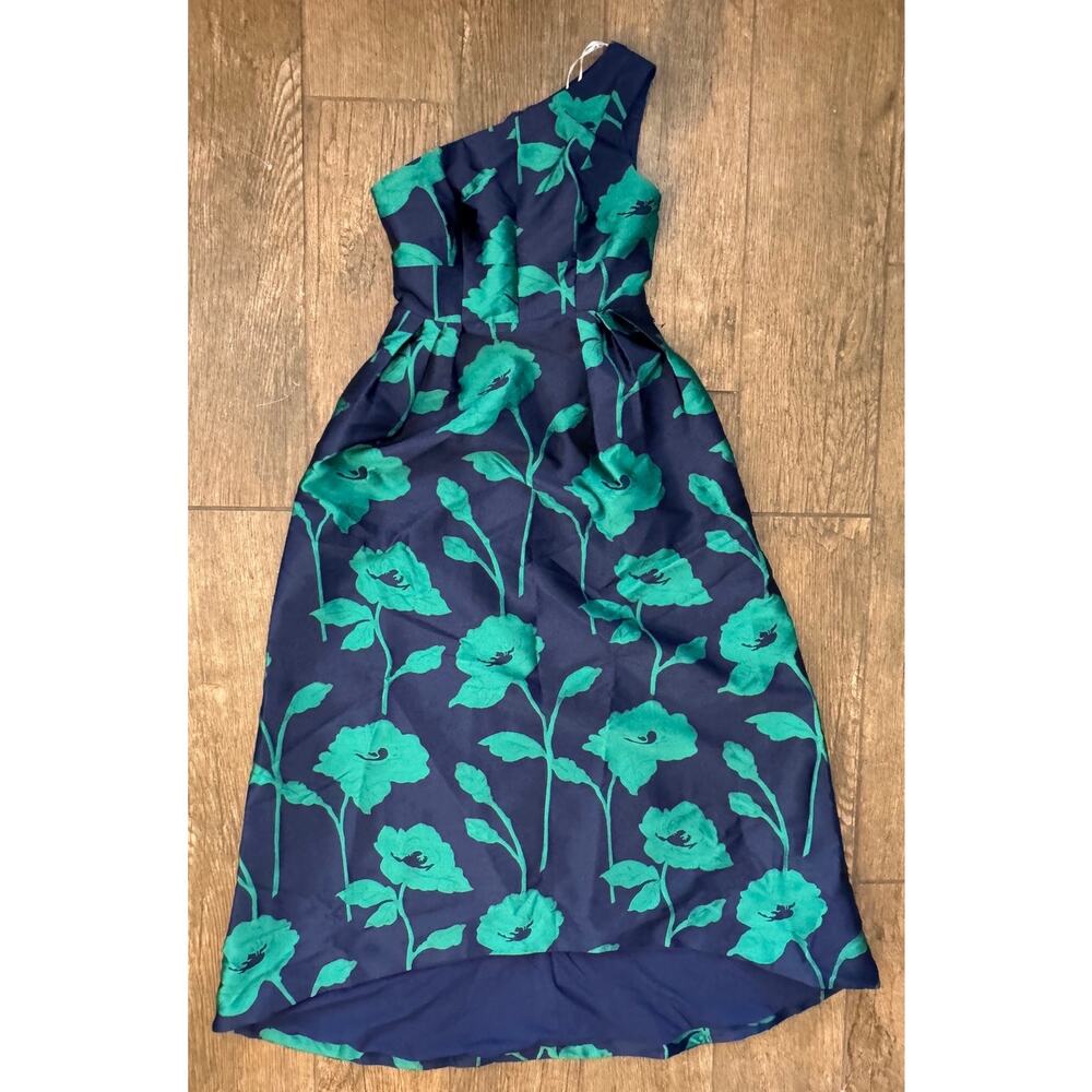 NEW Kay Unger Tiara Floral Print One-Shoulder Gown Size 6 - Picture 12 of 14